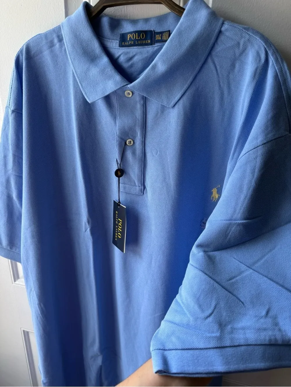 Polo Ralph Lauren Men’s Iconic Mesh Polo Shirt Bristol Blue 3XLT Big & Tall NWT